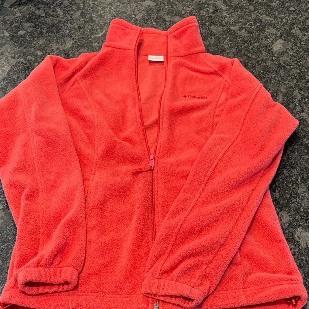 Columbia Vibrant Coral Fleece Zip up Jacket
